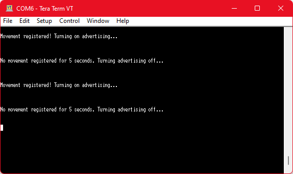 Bluetooth based PIR application using STM32 board
